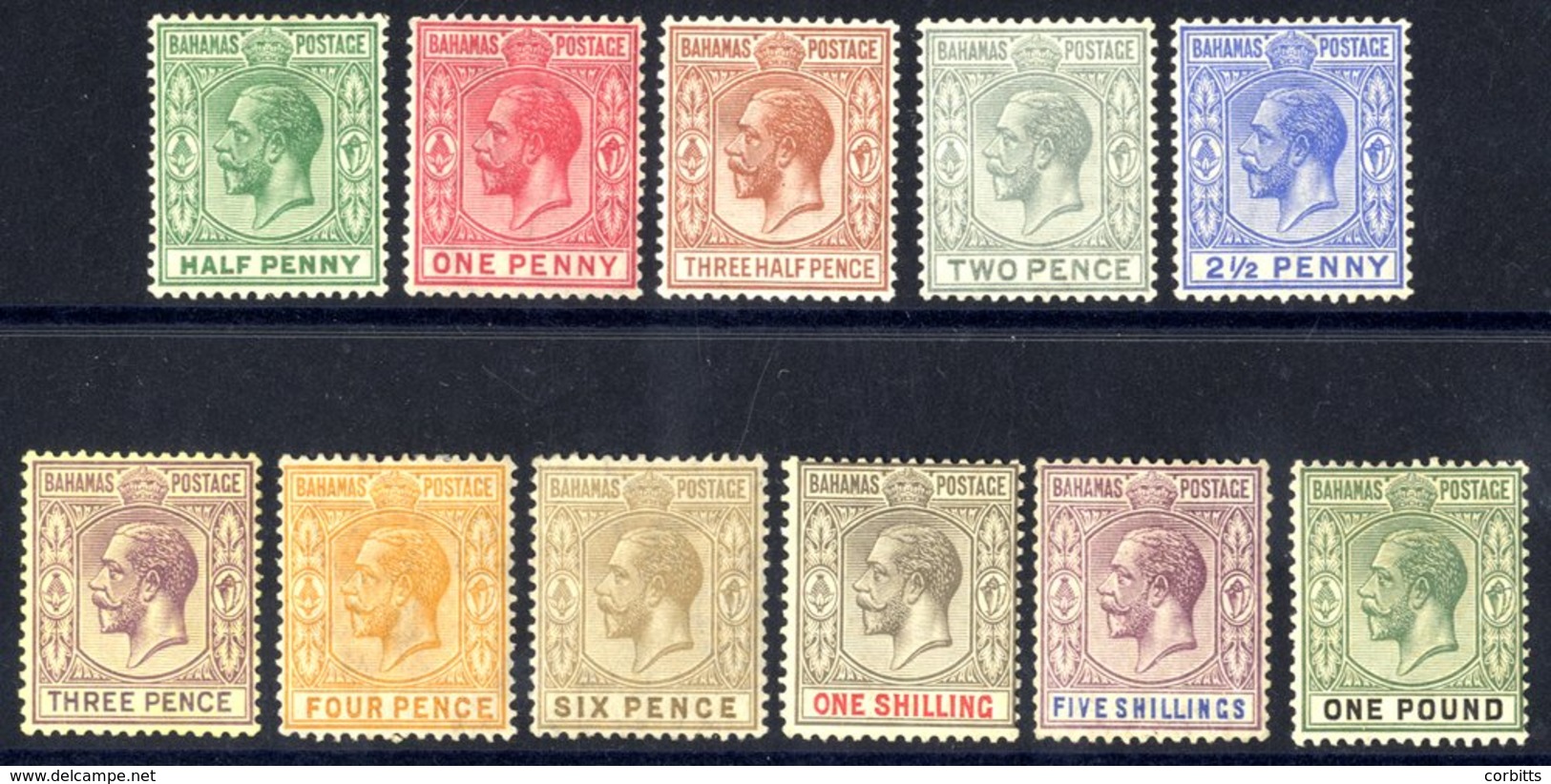 1921-37 MSCA Set, Fine M, SG.115/125, Cat. £225 - Autres & Non Classés