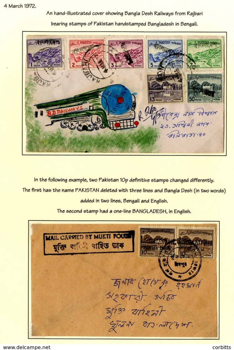 Postal History Of The Provisional Period In The First Half Of 1972 Following The Creation Of Bangladesh When Stamps Of P - Autres & Non Classés