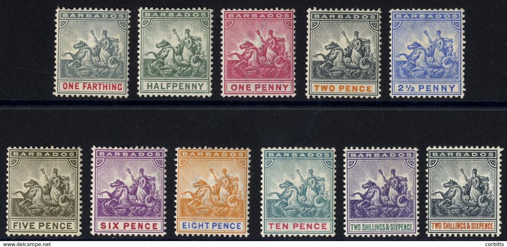 1892-1903 CCA Set, Fine M, SG.105/115. (11) Cat. £250 - Other & Unclassified