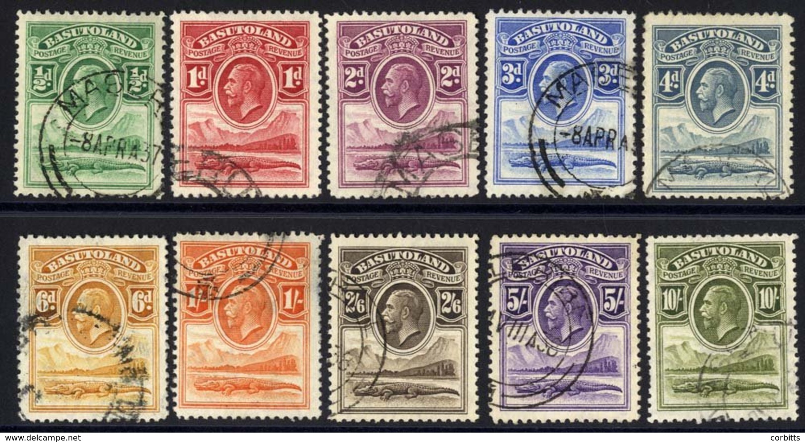 1933 MSCA Set, VFU (odd Blunt Perf), SG.1/10. (10) Cat. £375 - Sonstige & Ohne Zuordnung