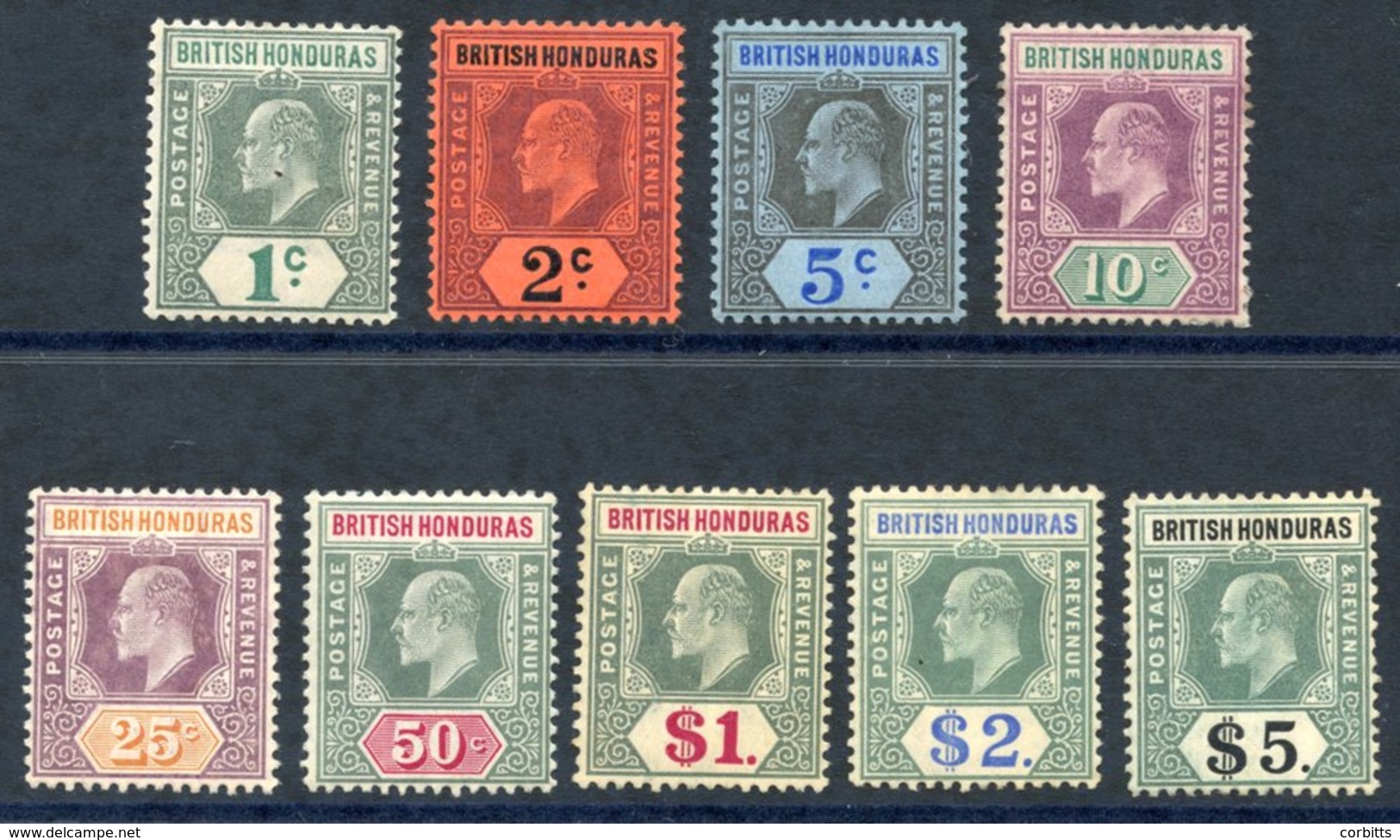 1904-07 MCCA Set M, Some Slightly Toned Gum, SG.84/93, Cat. £600 - Autres & Non Classés