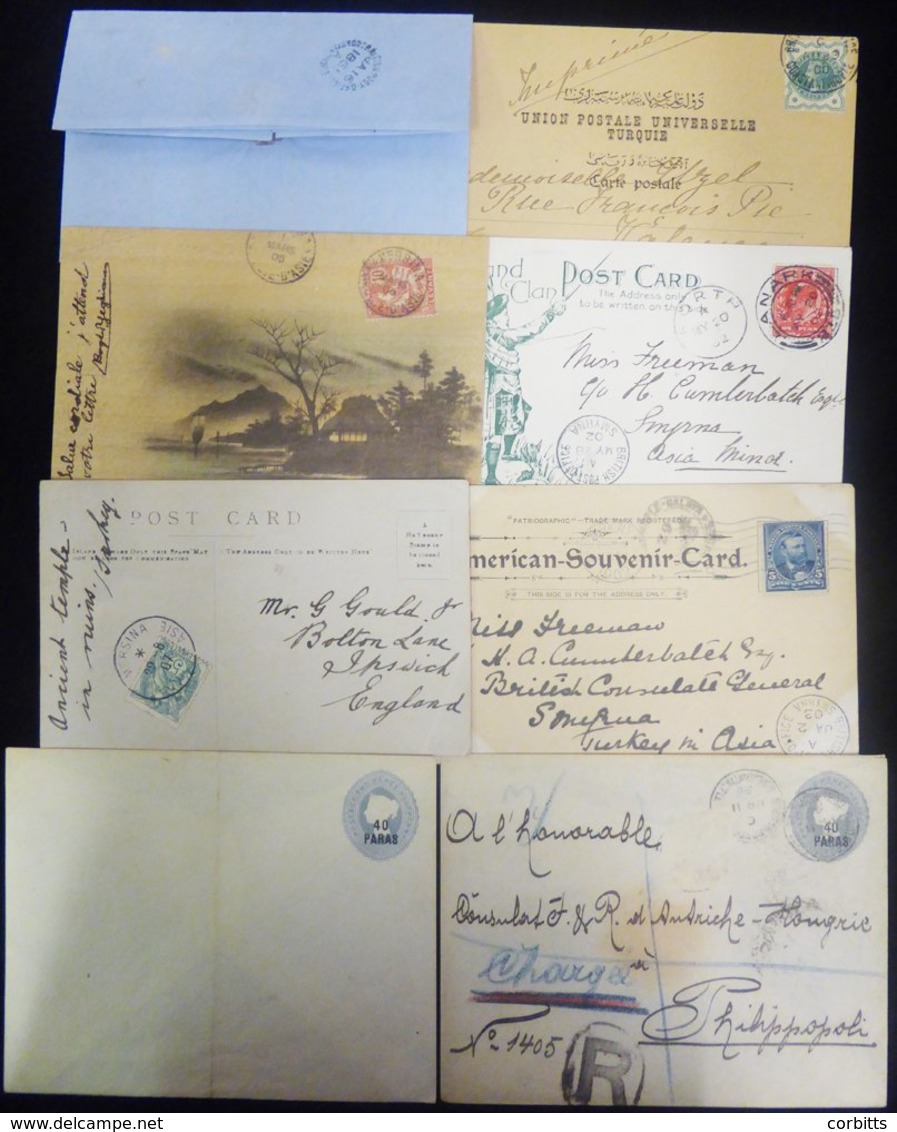 1861-1907 Covers & Cards + Entire To Or From The Levant. The Stampless Entire To Malta Has A British Post Office Constan - Other & Unclassified