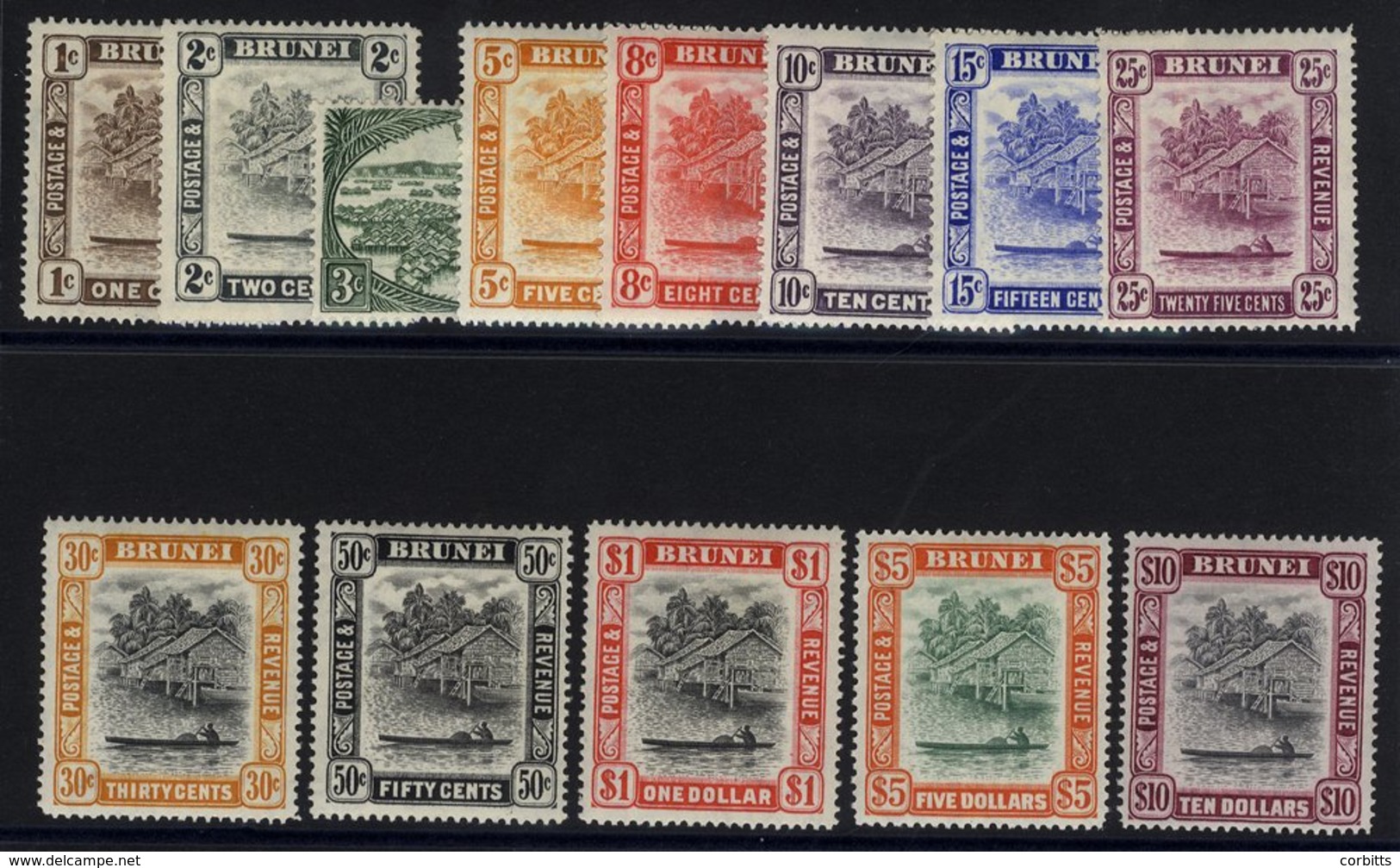 1947-51 Colours Changed Set M, SG.79/92. (13) Cat. £150. - Other & Unclassified