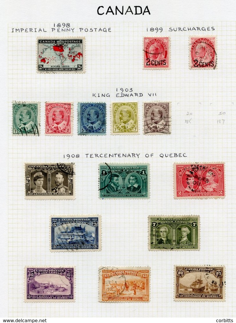 1862-1972 FU Collection On Leaves Incl. 1860's Large Queens 3c, 15c, Small Queens To 10c, 1893 50c, 1897 To 8c, 1898 To  - Other & Unclassified