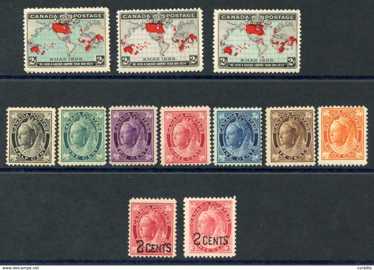 1897-98 ½c, 1c, 2c, 3c, 5c, 6c & 8c M, From SG.142/148, 1898 2c Imperial Penny Post 2c (3 Diff Shades M, 2x UM), 1899 2c - Autres & Non Classés