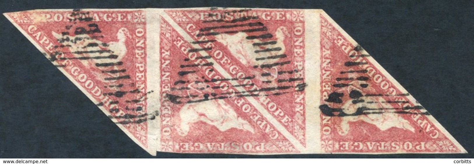 1855 1d Rose Irregular U Block Of Four, Margins Good To Touched In Places, Small Thin Spot On The Lower Centre Stamp By  - Other & Unclassified