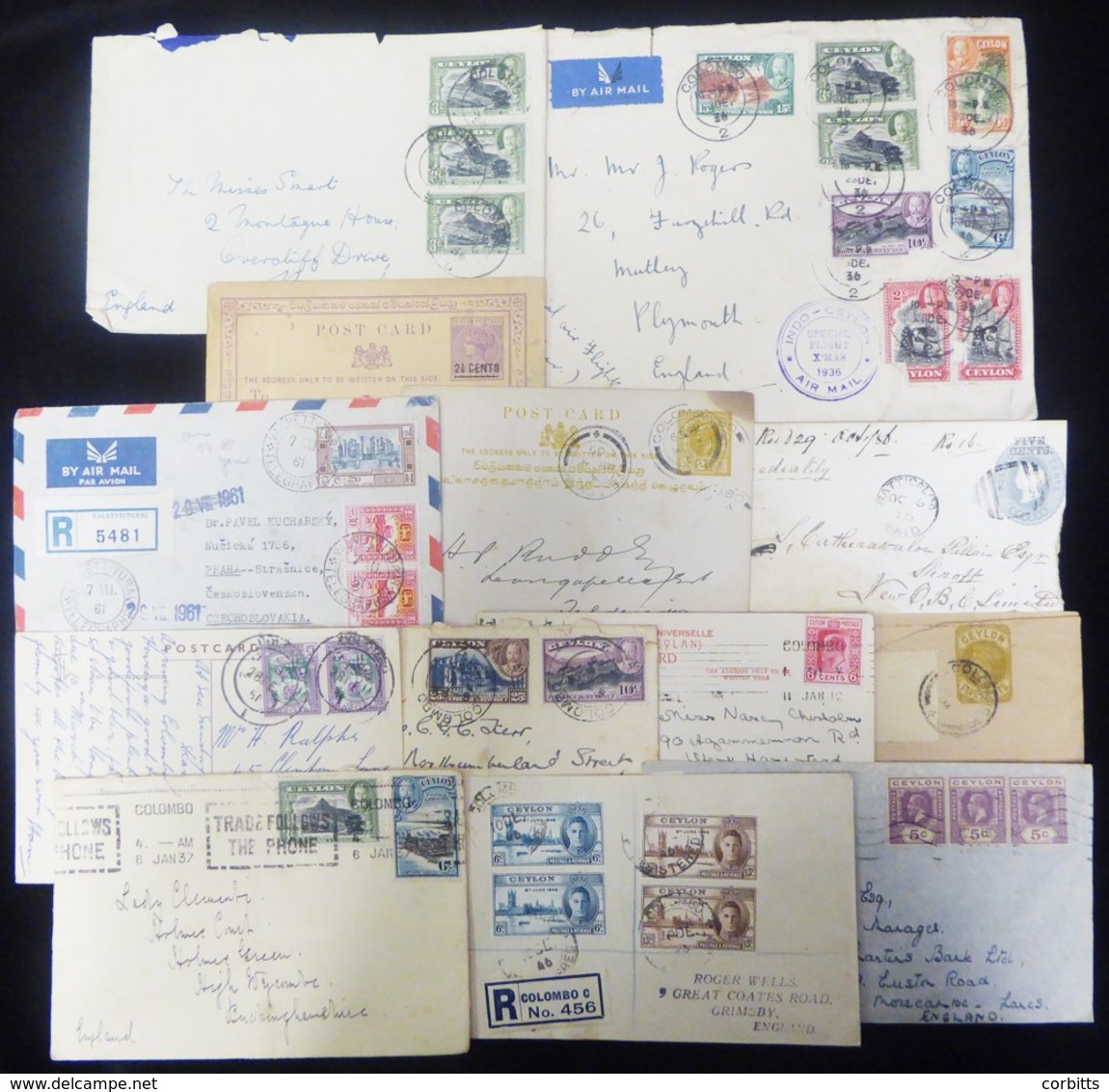 1880's-1966 Covers Or Cards (20), Mixed Condition. - Other & Unclassified