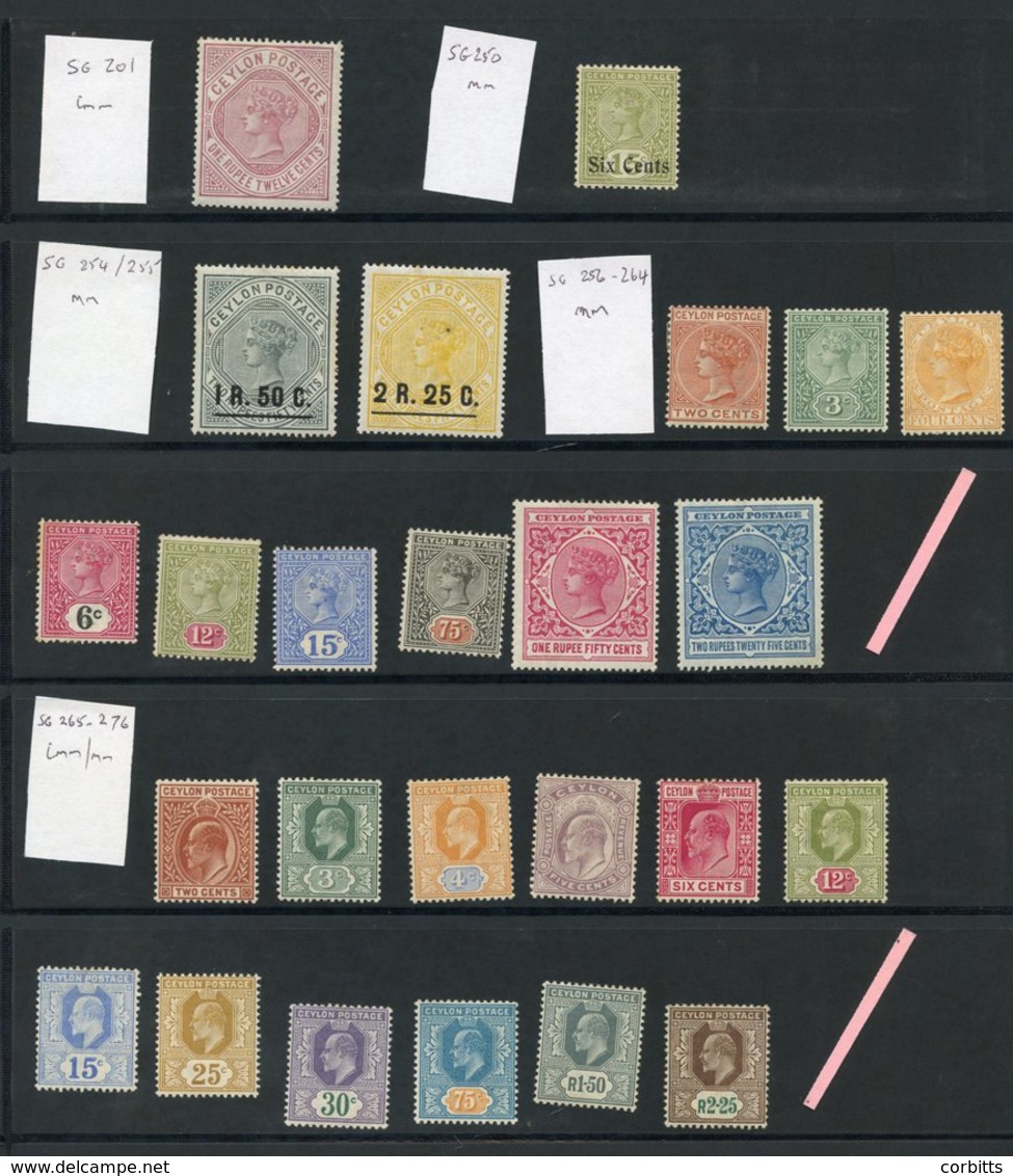 1887-1954 M Collection On Black Stock Leaves Incl. 1887 1r.12 Dull Rose, 1898 1r.50 On 2r.50, 2r.25 On 2r.50 (spot On Qu - Autres & Non Classés