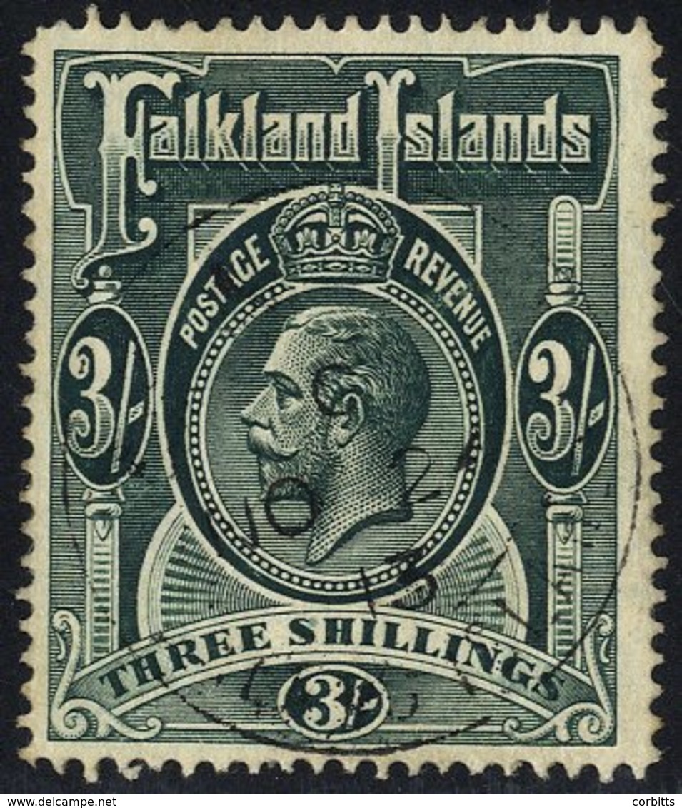 1912-20 3s Slate Green U, C.d.s. Code 'C' 1913. (1) Cat. £95 - Other & Unclassified