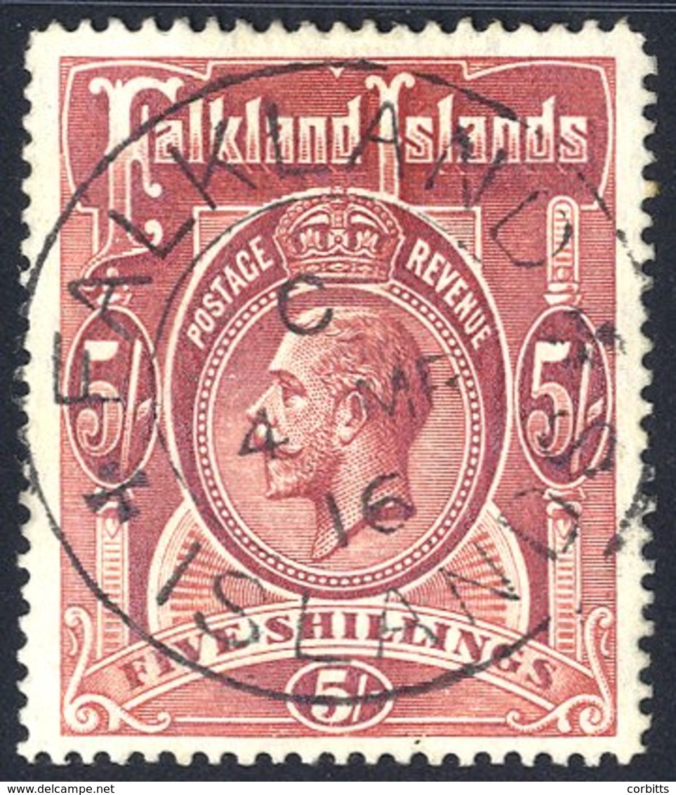 1912-20 5s Red, Superb U, C.d.s Code 'C' 4th March 1916, SG.67. (1) Cat. £120 - Other & Unclassified