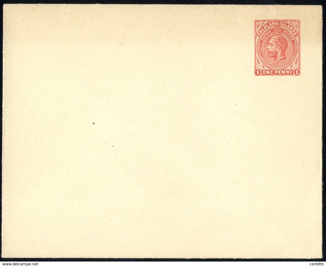 1913-32 KGV 1d Envelope Apparently Type I, VFU, Heijtz F2a. Cat. £90. - Autres & Non Classés