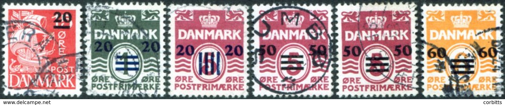 1940-41 Basic Set Of Danish Vals Surcharged VFU, Extra 50o Value Cancelled Sumba C.d.s., SG.1/5, Cat. £500+, Also A Few  - Autres & Non Classés