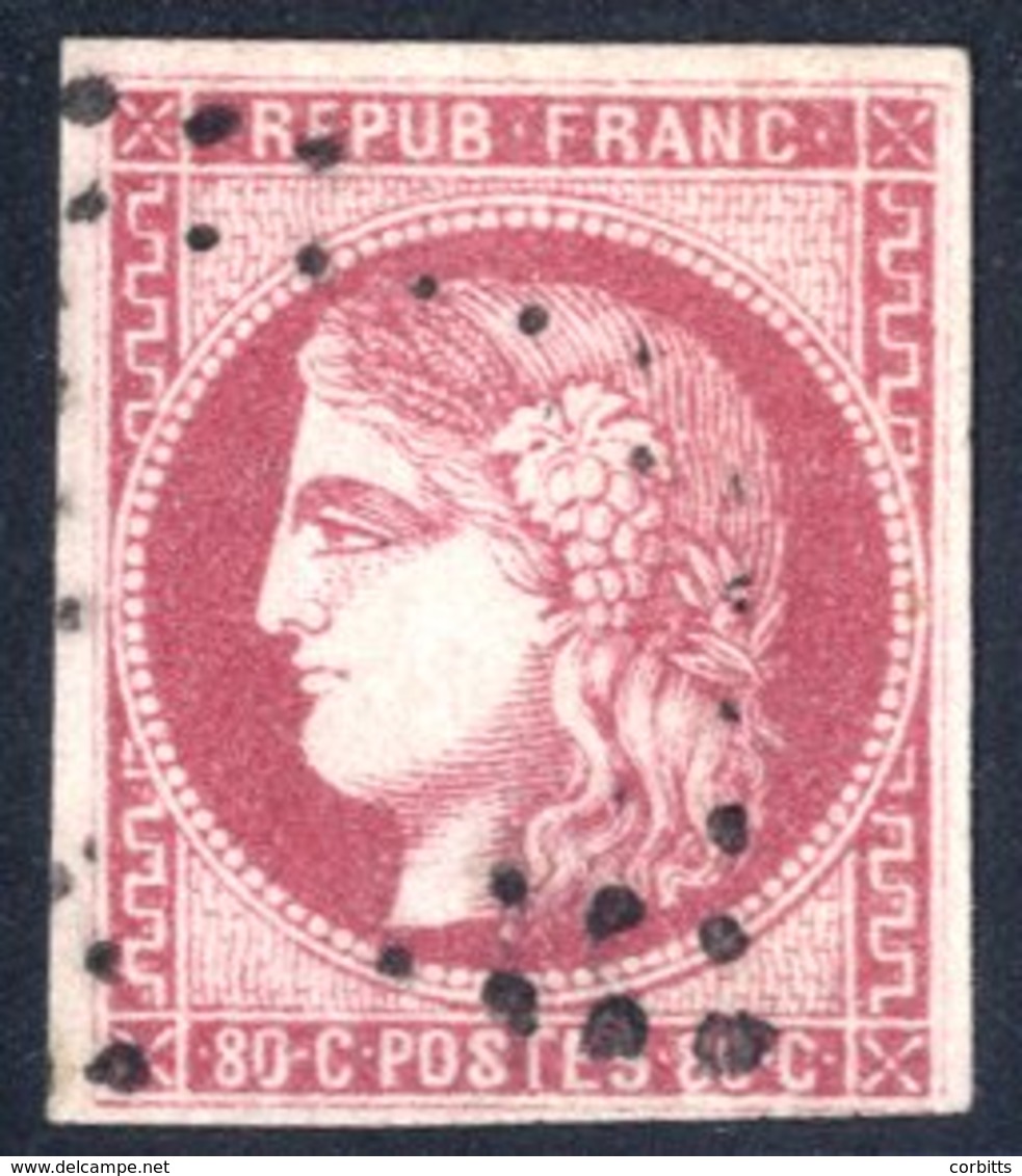 1870 Bordeaux 80c Four Margined FU Example, SG.182, Yv.49. (1) - Other & Unclassified