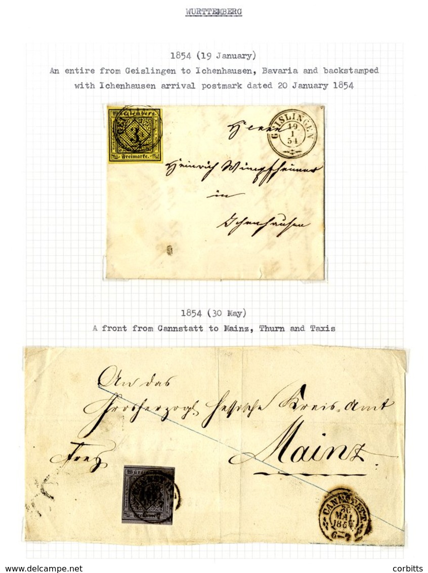 WURTTEMBERG 1770-1923 Substantial M & U Collection Of 863 Stamps & 237 Covers/cards & 195 Postal Stationery Items All Ne - Other & Unclassified