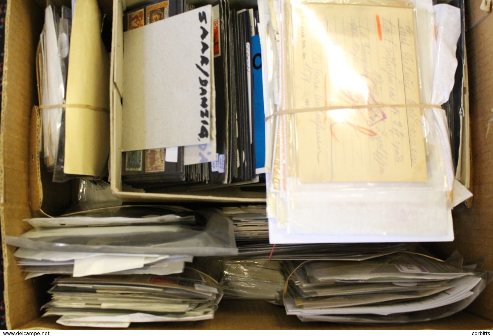 EX-DEALER'S ACCUMULATION Of M & U Stamps On Black Stock Cards In Two Shoe Boxes, Various From German States Onwards, Som - Other & Unclassified