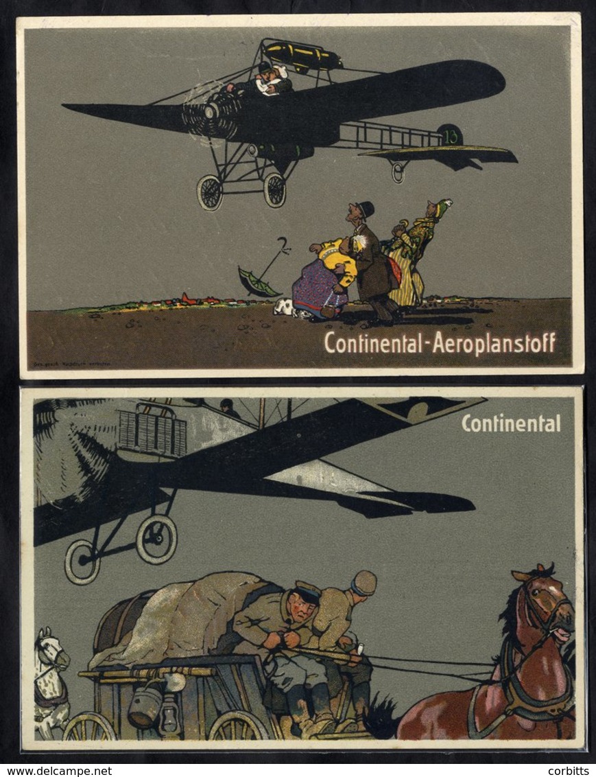 1918 Publicity Postcards For 'Continental Tyres' (7 Different). - Other & Unclassified