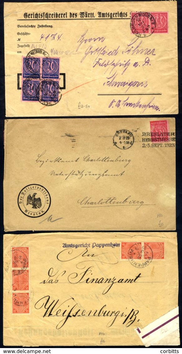1921-23 Inflation Period Postcards Incl. Uprated Stationery Types With A Range Of Frankings & Cancellations (33); Uncomm - Altri & Non Classificati