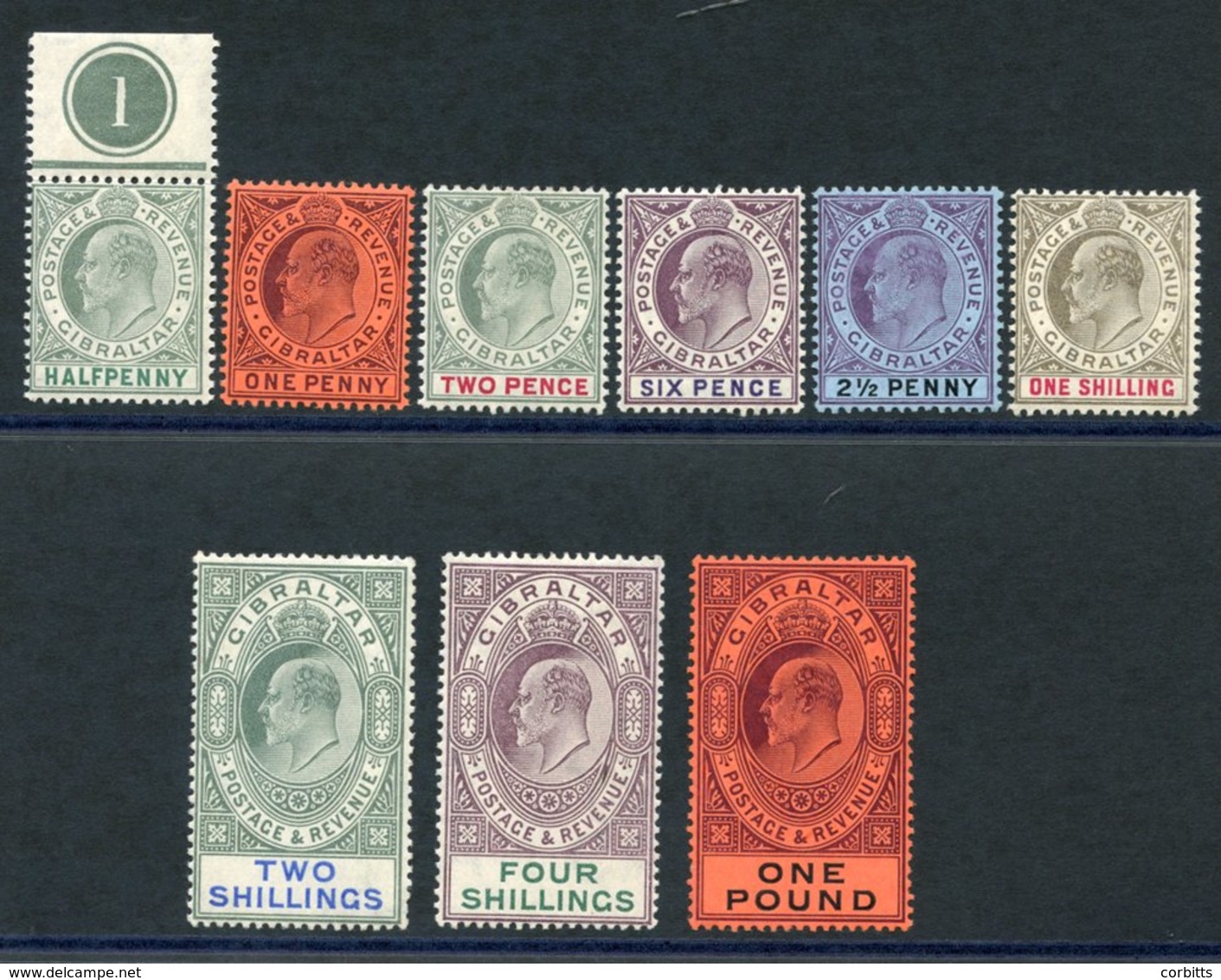 1904-08 MCCA Set, Fine M, SG.56/64. (9) Cat. £1100 - Autres & Non Classés