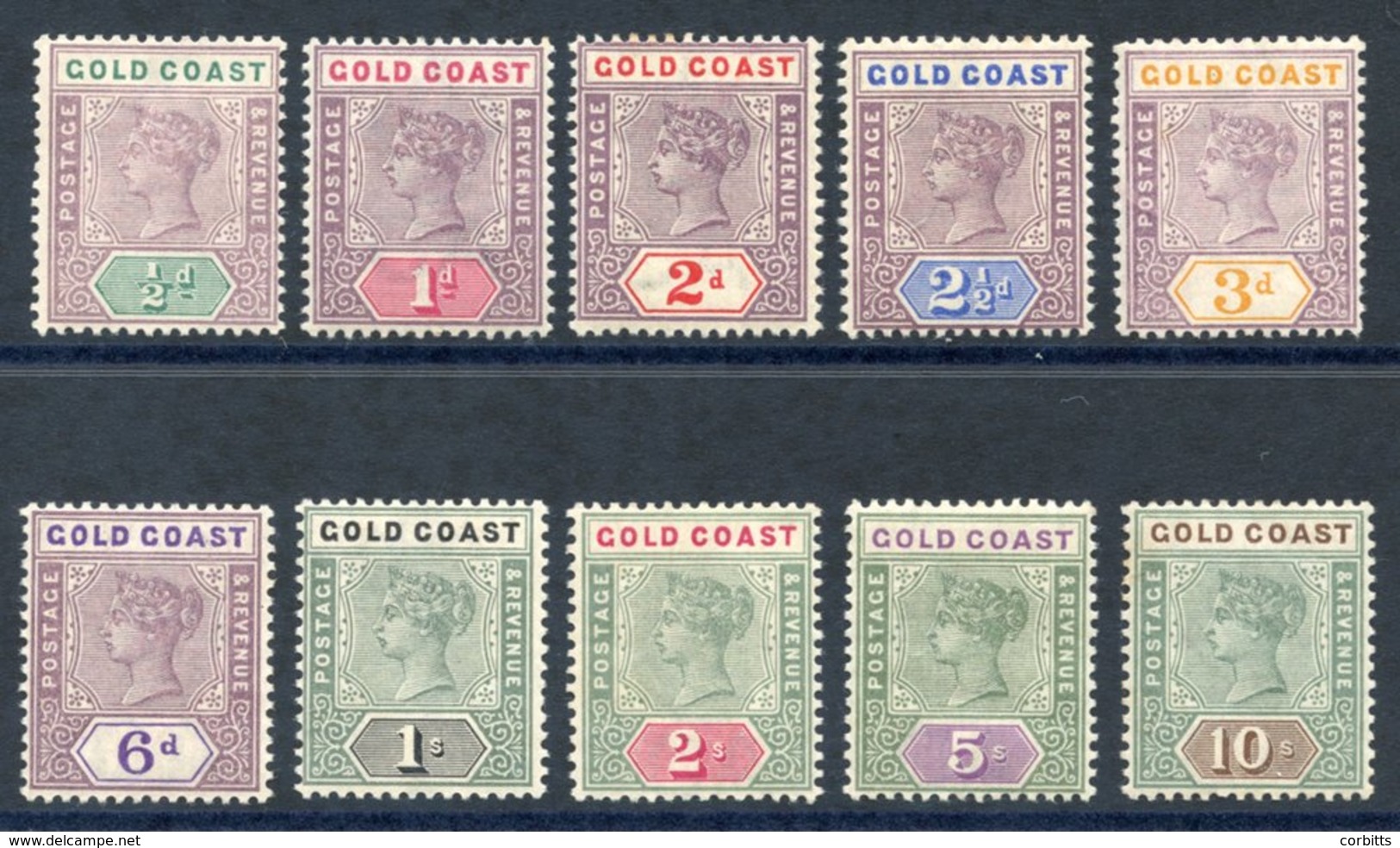 1898-1902 CCA Set, M (10s Tone Spot), SG.26/34. (10) Cat. £400 - Other & Unclassified