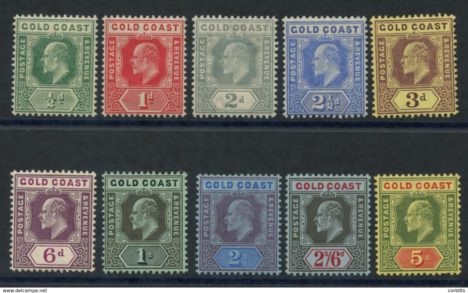 1907-13 MCCA Set M, SG.59/68. (10) Cat. £190 - Other & Unclassified