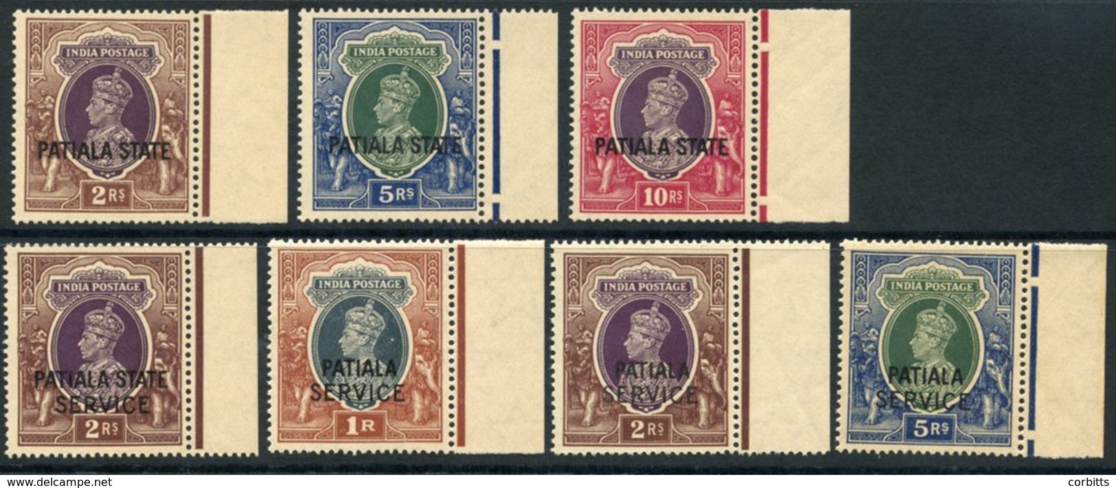 INDIAN CONVENTION STATES - CHAMBA 1927 1r Wmk Upright & 1r Wmk Inverted (SG.75 & 75w), 1938 15r (SG.98), 1942-47 1r (SG. - Other & Unclassified