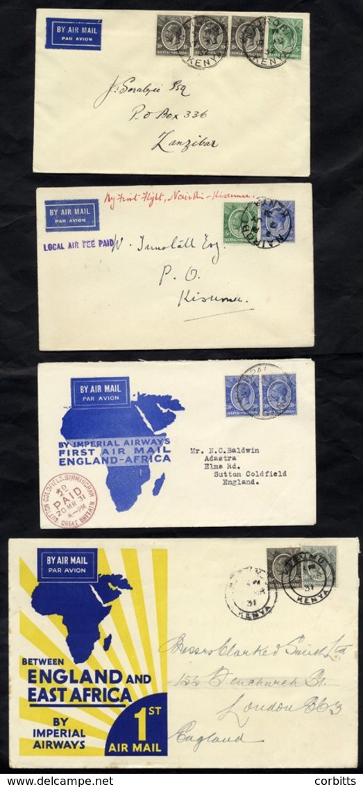 1931 Imperial AW First Flight Kisumu - London 10.3.31 Official Rising Sun Cover With Official Letter Sent To Business Cu - Other & Unclassified