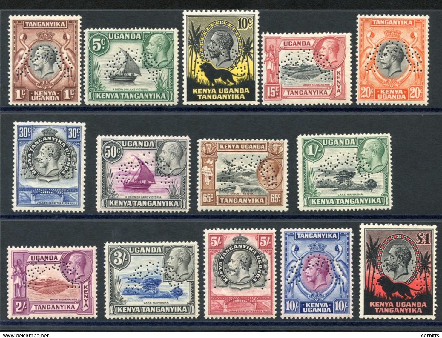 1935 MSCA Set Perf SPECIMEN, Fine M, SG.110s/23s, Cat. £500 - Autres & Non Classés