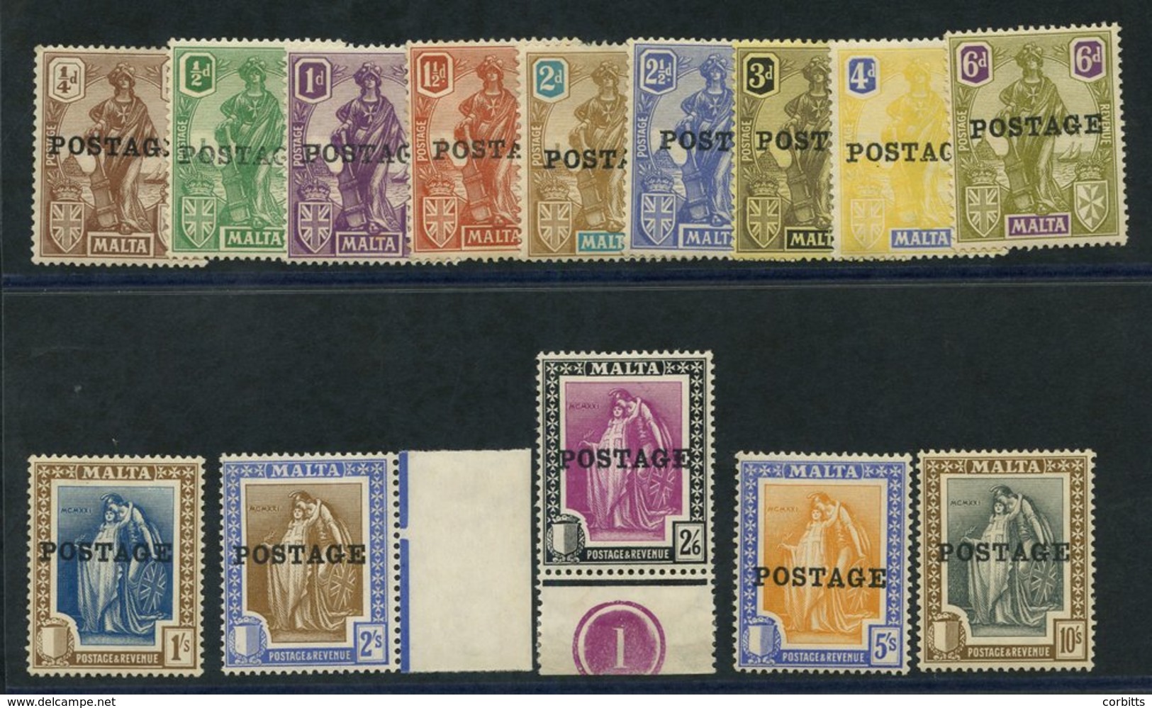 1926 Postage Optd Set, M (1½d & 3d Have Tones), SG.143/156. (14) Cat. £110. - Autres & Non Classés