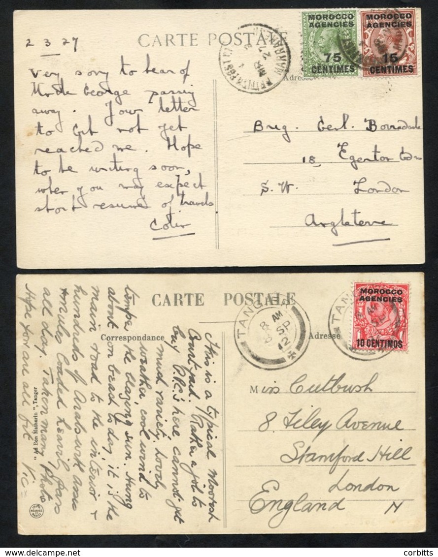 1909-27 PPC's (4) To England & Tangier With Marrakesh & Mazagan Cancels. - Other & Unclassified