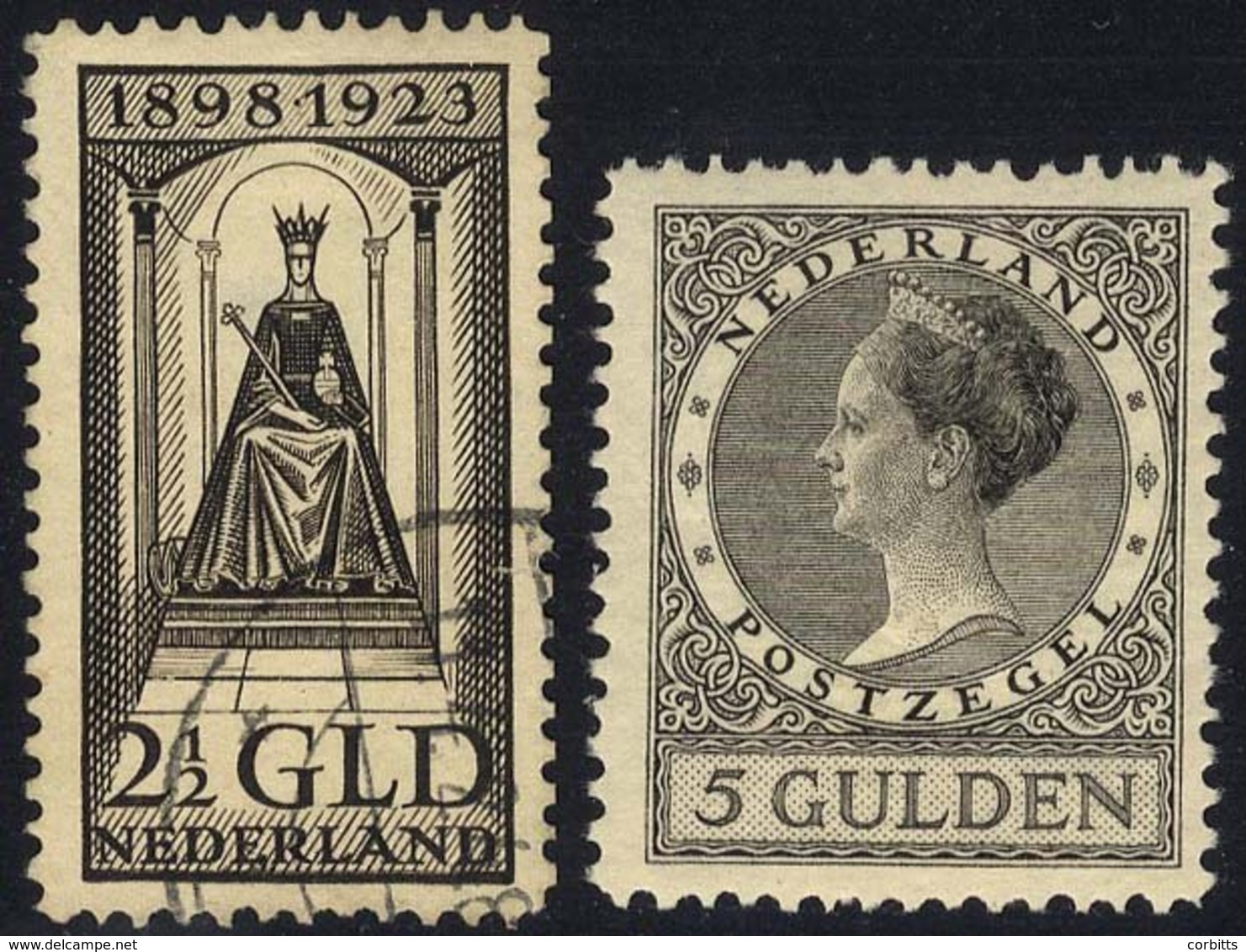 1923 2½g Accession VFU (small Thin), SG.268, 1926-30 5g Black P.11½, M (gum Crease), SG.303. Cat. £625 - Other & Unclassified