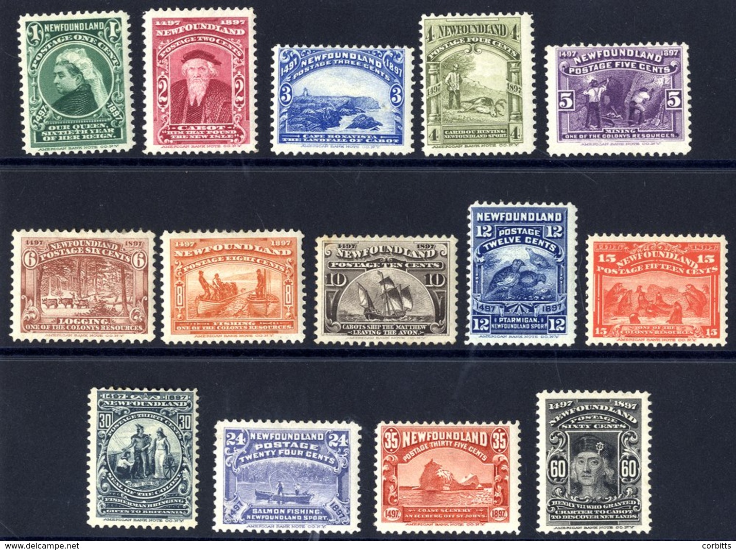 1897 Discovery Set, M (odd Faults), SG.66/79. (140 Cat. £325 - Other & Unclassified