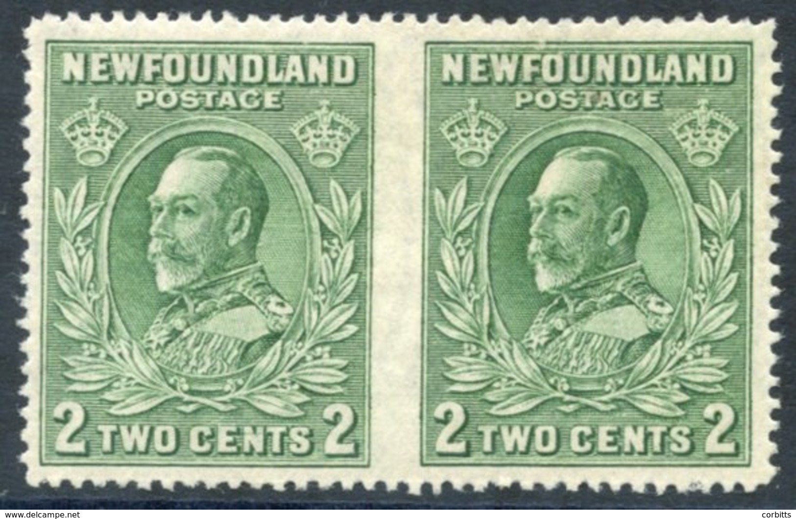 1932 2c Green IMPERF BETWEEN Horizontal Pair, Fine M, Left Stamp Slight Gum Bend, SG.223ca. (2) Cat. £275 - Autres & Non Classés