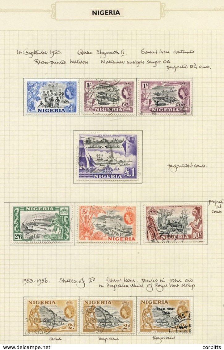 1953-67 M & U Collection On Leaves Incl. Mainly VFU Complete Sets Of Defins, Commems & Postage Dues. (282) Cat. £329 - Other & Unclassified