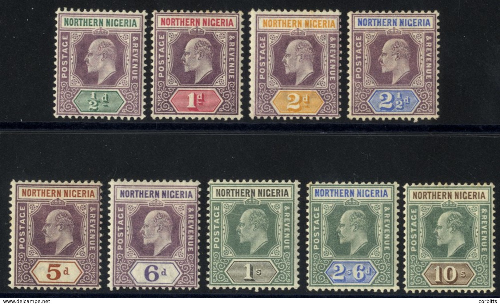 1902 CCA Set, Fine M, SG.10/18. (9) Cat. £100 - Other & Unclassified