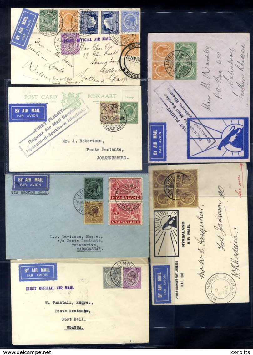 1932-34 First Flight Covers (6) From 1932 Jan 22nd Acceptance For Imperial Airways First Flight To London P.S (Main Rd L - Other & Unclassified