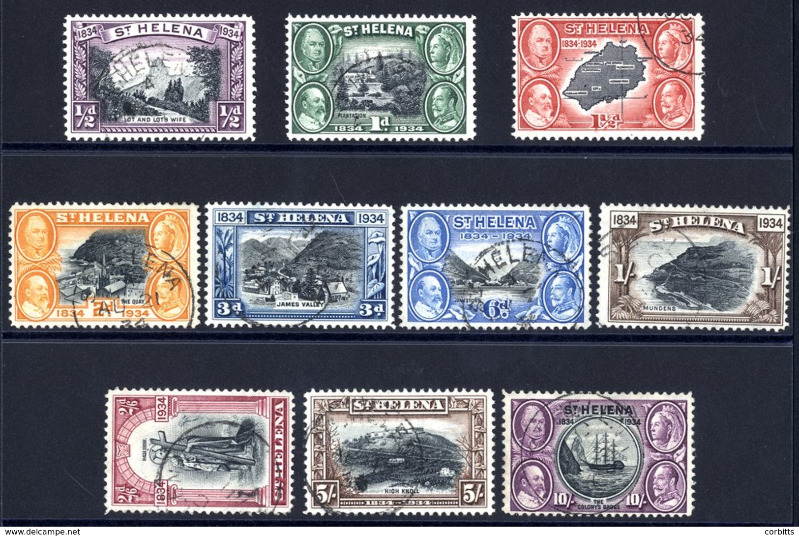 1934 Centenary Set VFU, SG.114/123. (10) Cat. £475 - Other & Unclassified