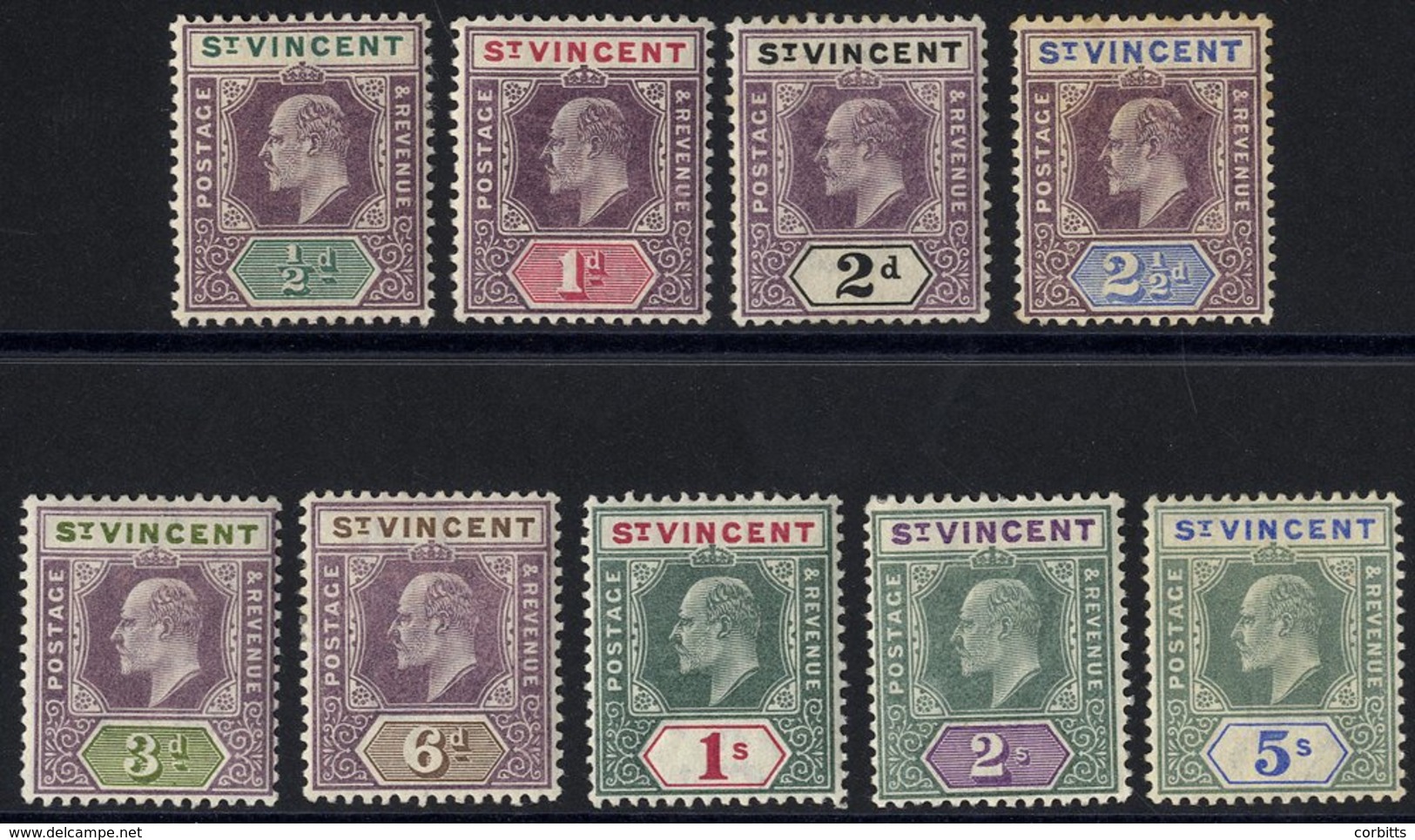 1902 CCA Set, Fine M (2½d - Gum Has Some Tones/foxing), SG.76/84 (9) Cat. £150 - Other & Unclassified