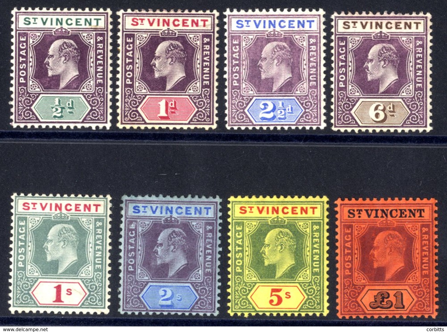 1904-11 MCCA Set, Fine M, SG.85/93. (8) Cat. £350 - Sonstige & Ohne Zuordnung