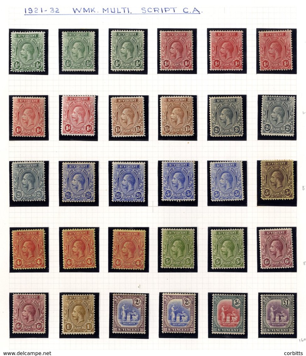 1921-32 MSCA Set, M + Extra Shades, SG.131/141. (30) Cat. £200 - Other & Unclassified