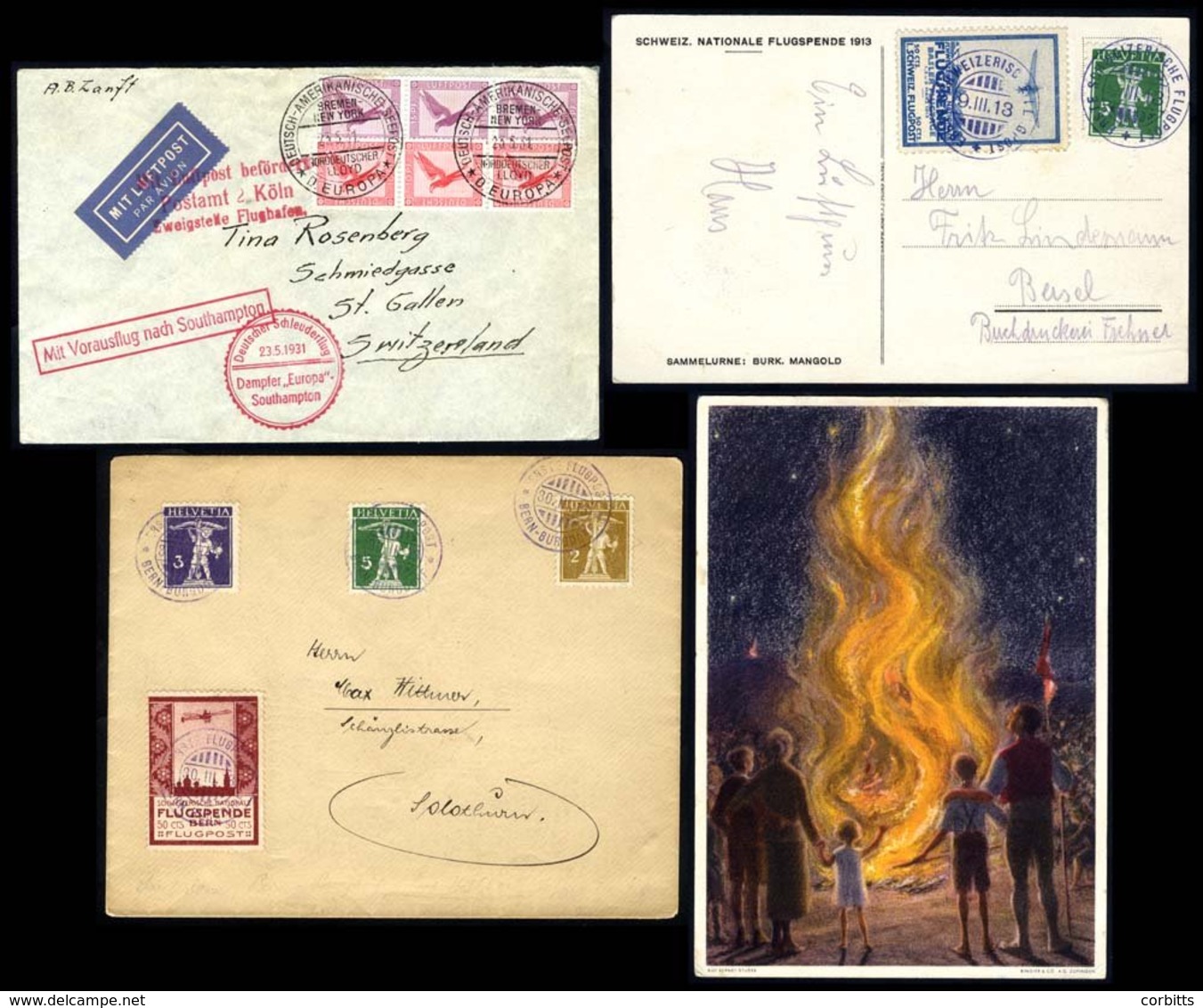 1913-94 Postal History Collection Neatly Presented & Written Up On Leaves In Protectors Incl. Airmails. Noted 1913 Inaug - Other & Unclassified