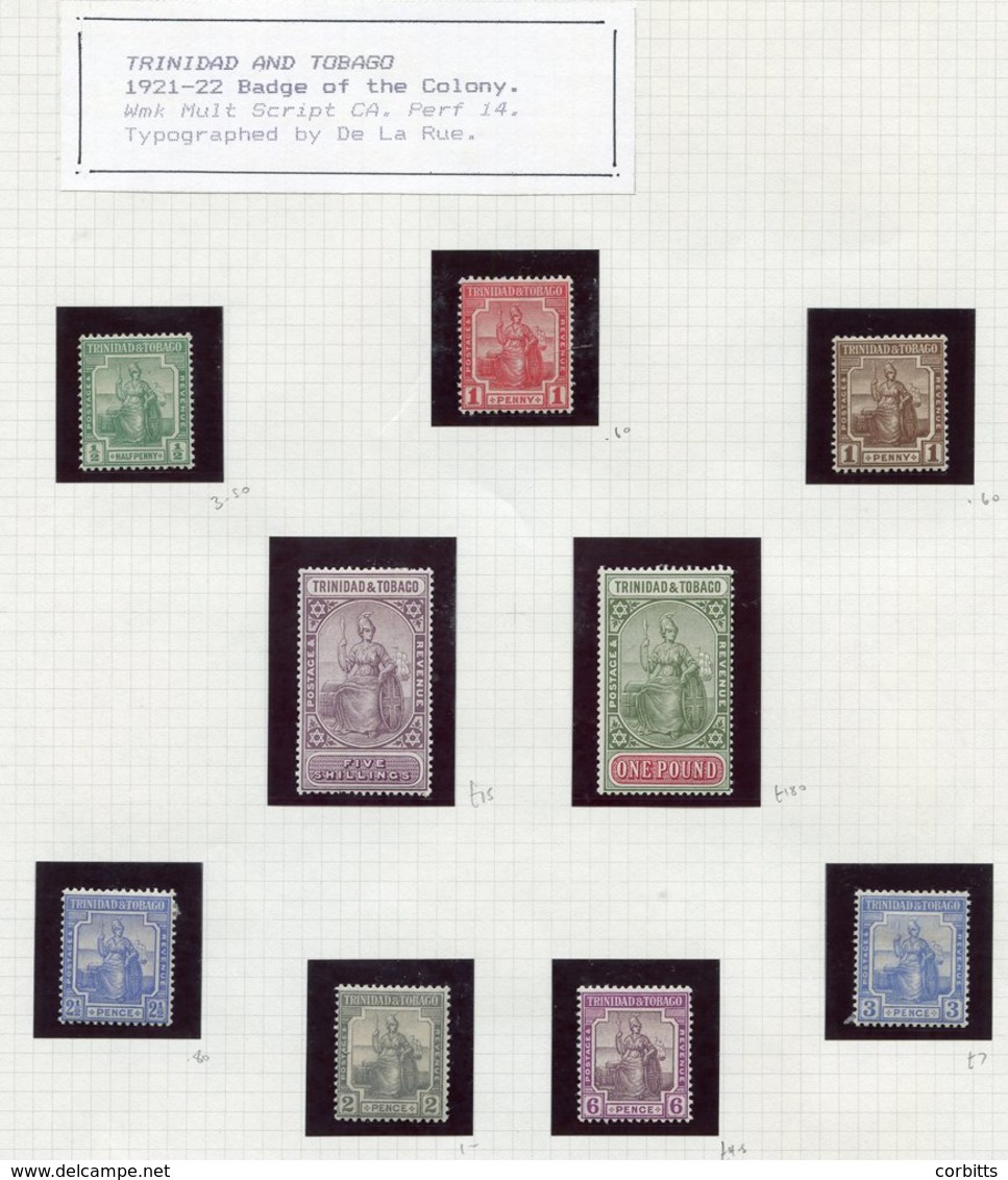 TRINIDAD 1898 2d Landing Of Columbus, 1904-07 Britannias MCCA ½d To 1s M Incl. 6d (2), 1s (3), From SG.133/143. TRINIDAD - Other & Unclassified