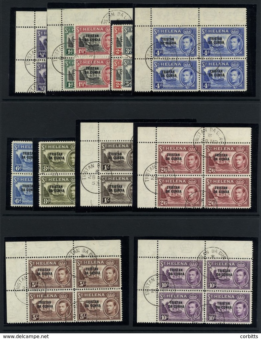 1952 Defin Set In Superb Used Blocks Of Four (seven Blocks Are Corner Marginals) All Cancelled Superb C.d.s Of 28 MAR 19 - Other & Unclassified