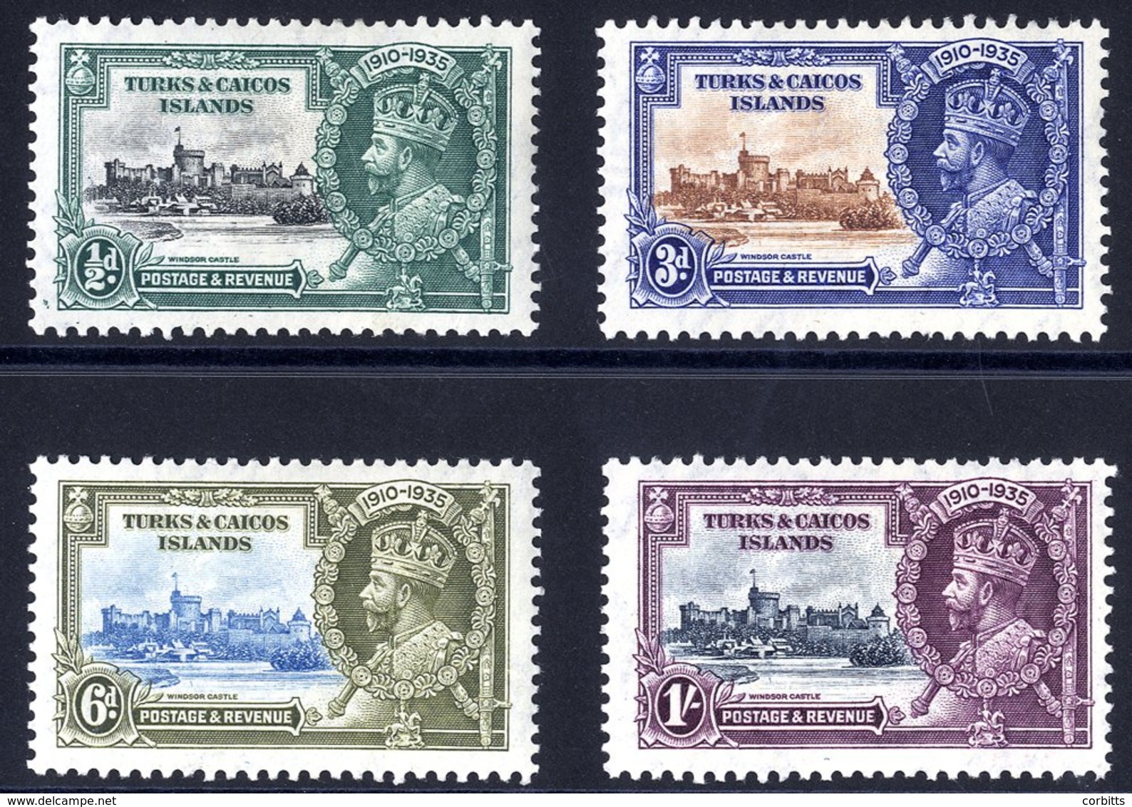 1935 Silver Jubilee Set, Each Value With Catalogued Variety, ½d (SG.187l), 3d (SG.188k), 6d (SG.189k), 1s (SG.190k) Cat. - Other & Unclassified