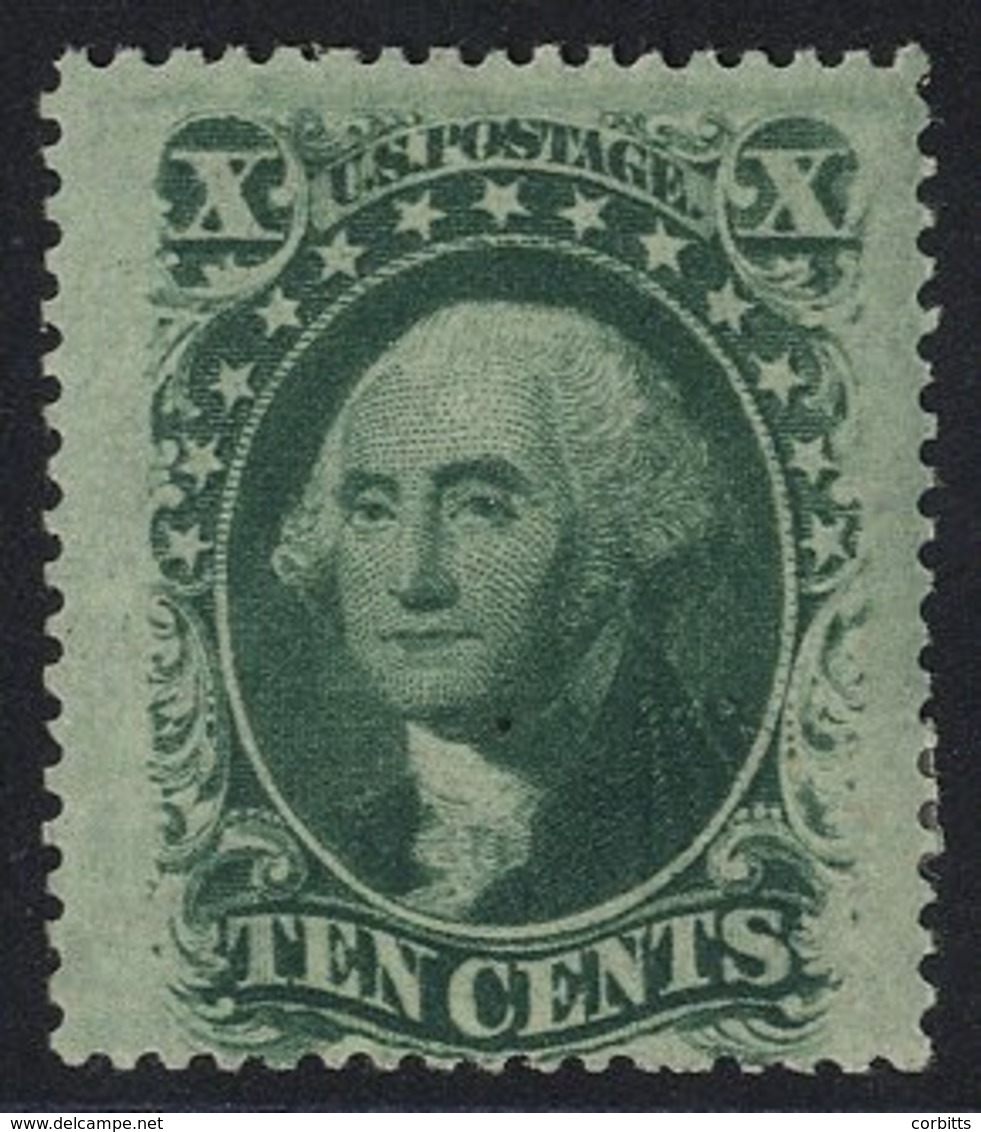 1859 10c Green Washington, Fresh M, Full O.g, Sc.35. - Other & Unclassified