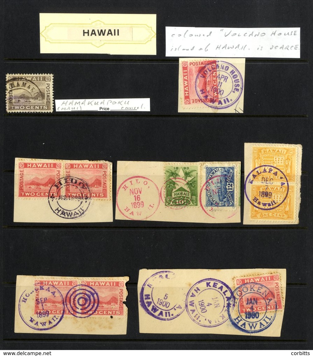 HAWAII Postmarks Etc. 1894 - Later, Pair Of Covers With 2c Brown (Sc.75) Or 5c Rose-lake (Sc.76), Fine Clear Postmark, R - Other & Unclassified