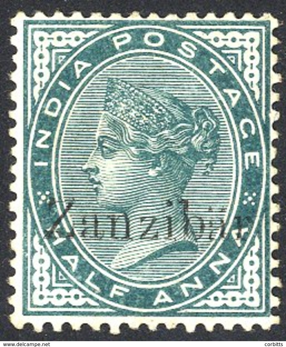 1895-96 ½a Blue Green With Variety (diaeresis Over Last 'a') Part O.g, SG.3L, RPS Cert. 2006. (1) Cat. £2000 - Autres & Non Classés