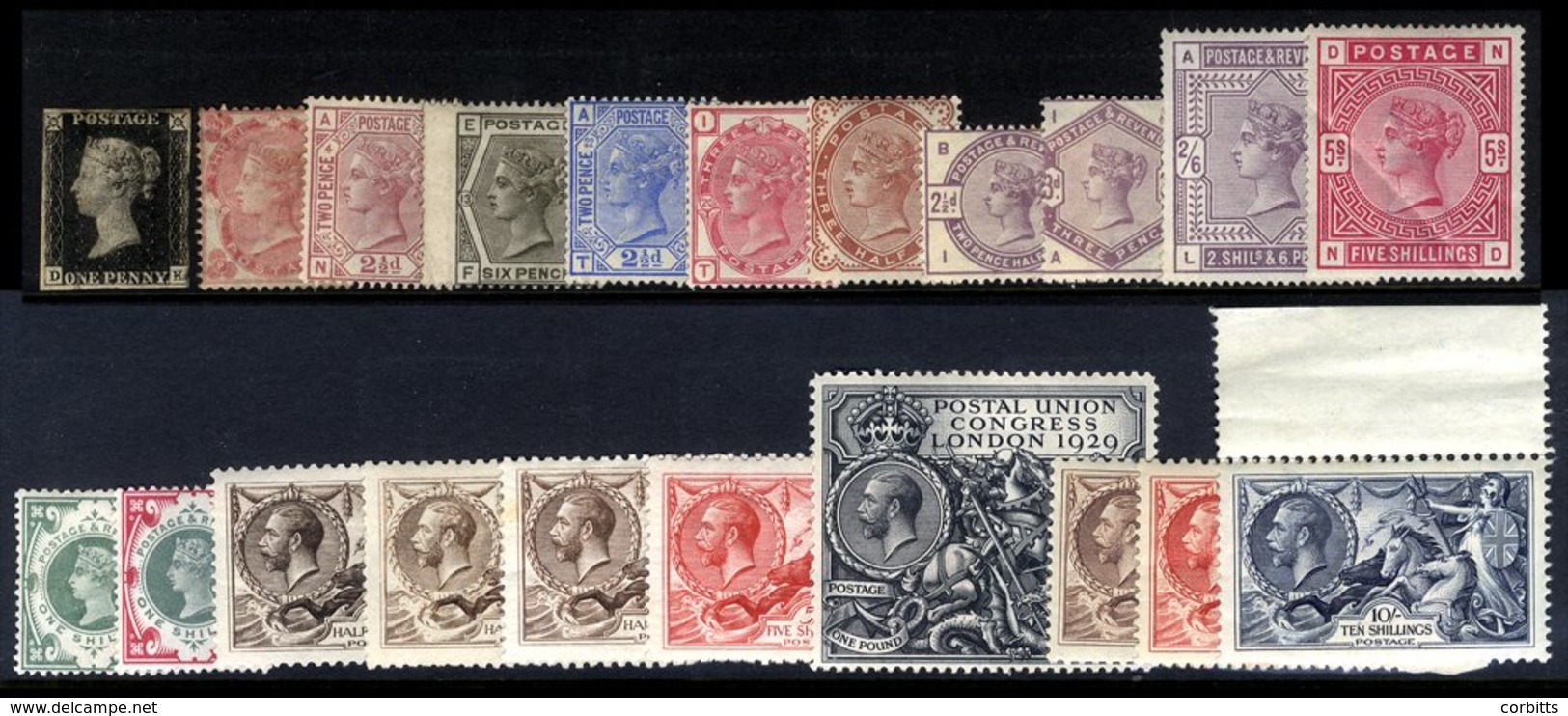 COLLECTION 1840-1951 M Housed In A Lighthouse Hingeless Album From 1840 1d (faults), Useful Range Of 1864-79 1d Red Plat - Other & Unclassified