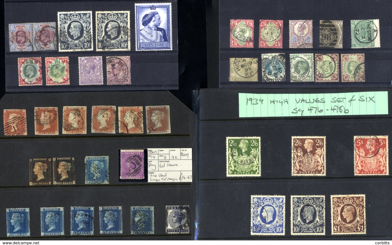 COLLECTION Balance Of Stamps & Covers Incl. 1840 1d (2) - Both Poor, 1841 1d (6), 1841 2d, 1858 2d (5), 1939 High Value  - Autres & Non Classés