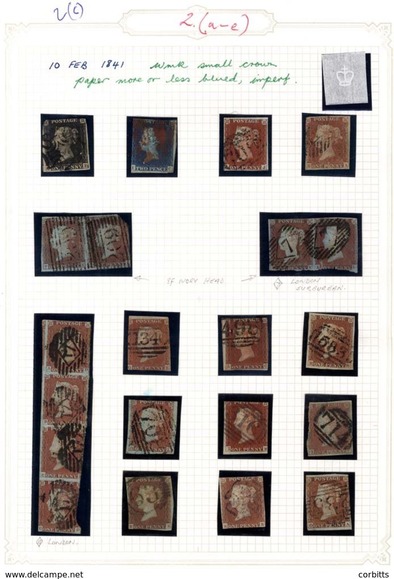 COLLECTION 1840-1902 Remainders On Leaves/stock Leaves Incl. 1840 1d & 2d (both Faults), 1841 2d (2) & Pair (faults), 18 - Autres & Non Classés