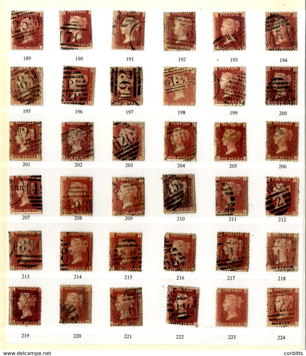 1854-79 Range Of 1d Stars (32 Plated) & 1d Plates 71 To 224, 2d Plates (7), Generally Good To FU. - Autres & Non Classés